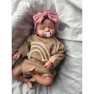 Real Baby Eyelashes Sleeping Lifelike Reborn  Baby Doll Hair Realistic Newborn